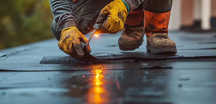 EPDM Roof Repair Tape Application in Tinley Park